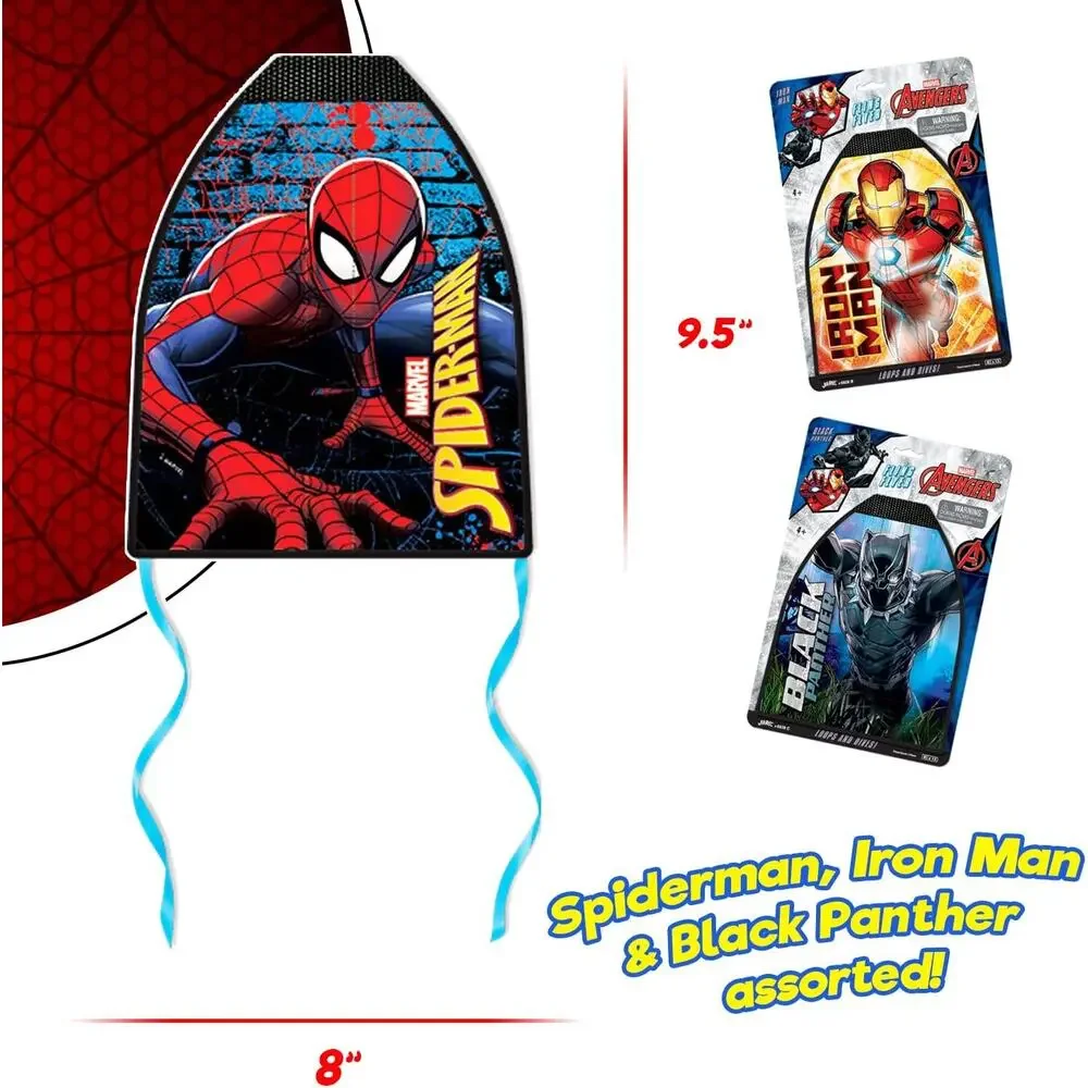 JA-RU Marvel Spiderman Fling Flyer Finger Kite Launcher Outdoor Toy for Kids 4-8